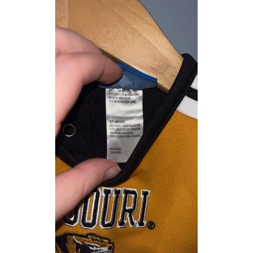 Team Athletics Missouri Tigers Cheerleader Top Gold Black Infant 3/6 Months‎